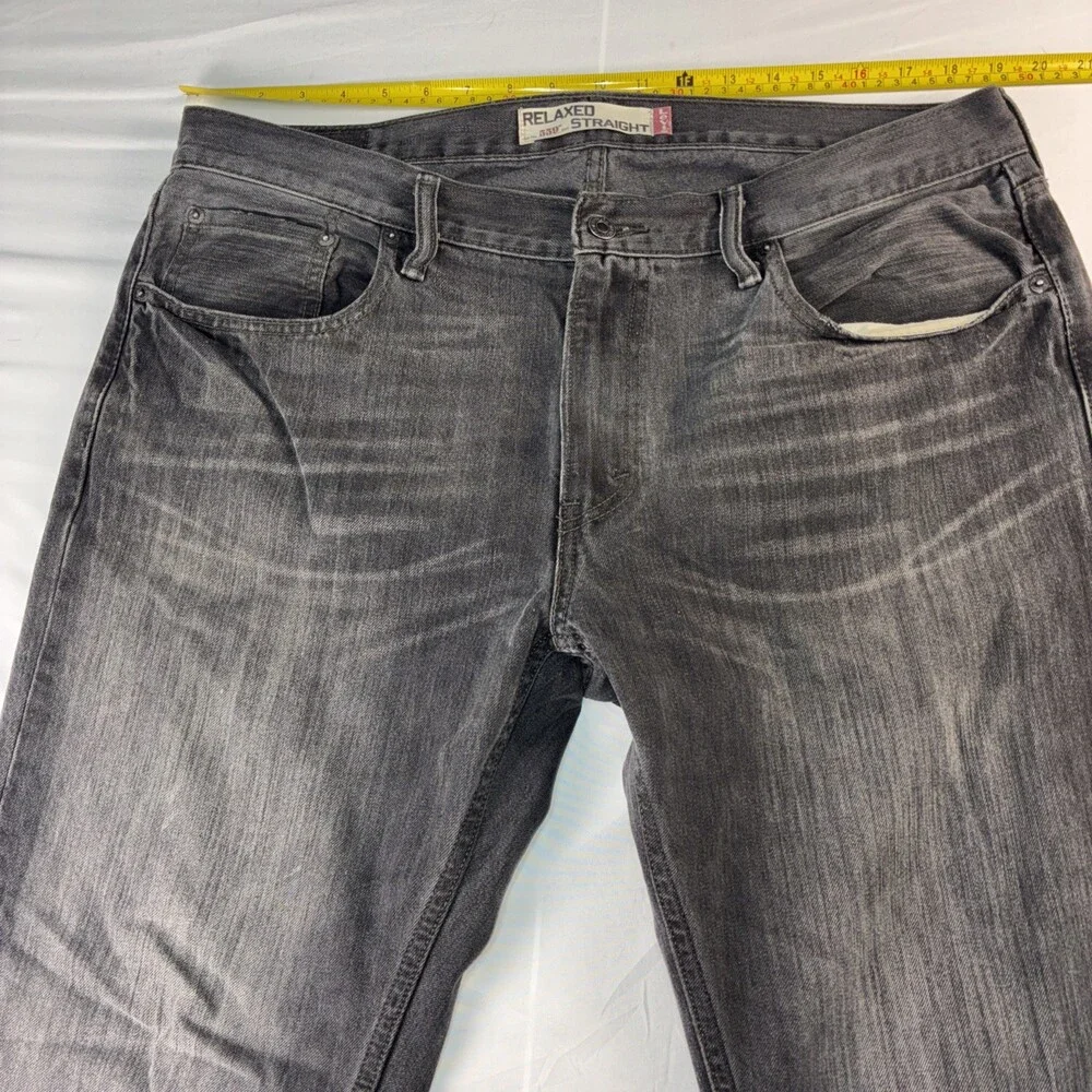 Levi’s Relaxed Straight 559 Dark Wash Jeans Men’s 36x30 Y2K - Picture 4 of 15